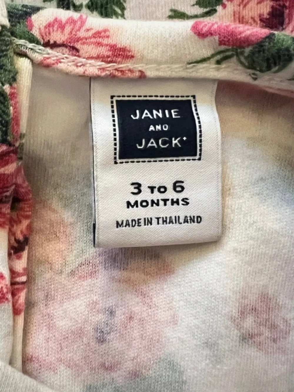 🌵3/$20 Janie and Jack Floral Long Sleeve Bodysuit 3-6 Months Rose Print